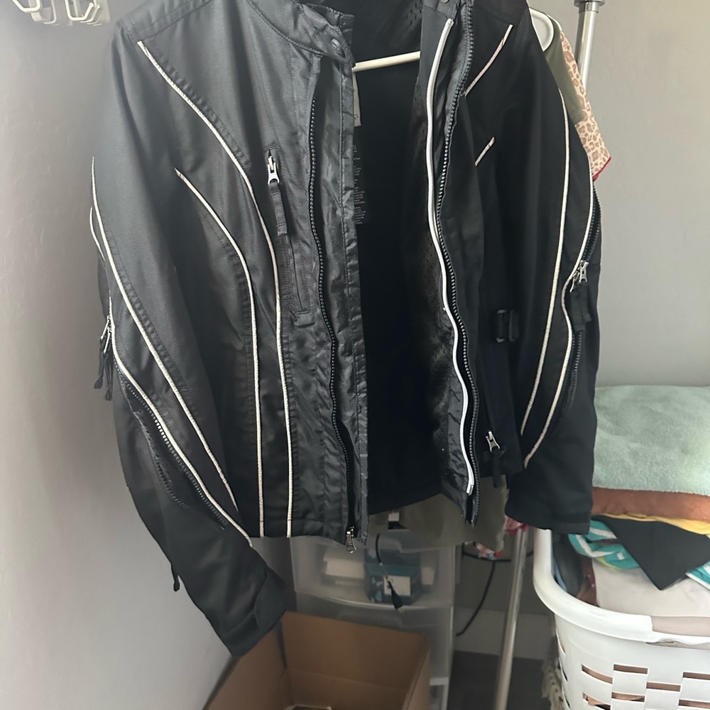 Harley-Davidson Black Jacket with White Trim